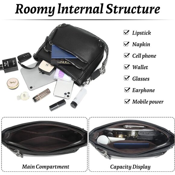 Snake Print Leather Brown Crossbody Bag for Women Chain Strap and Clutch Style - Picture 4 of 7